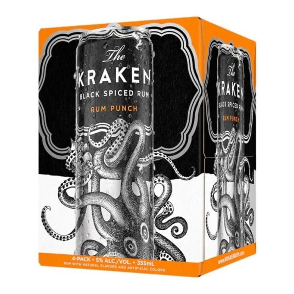 Kraken Black Spiced Rum Punch Cocktail 4PK