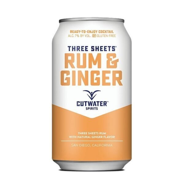 Three Sheets Rum & Ginger (4 Pack - 12 Ounce Cans)